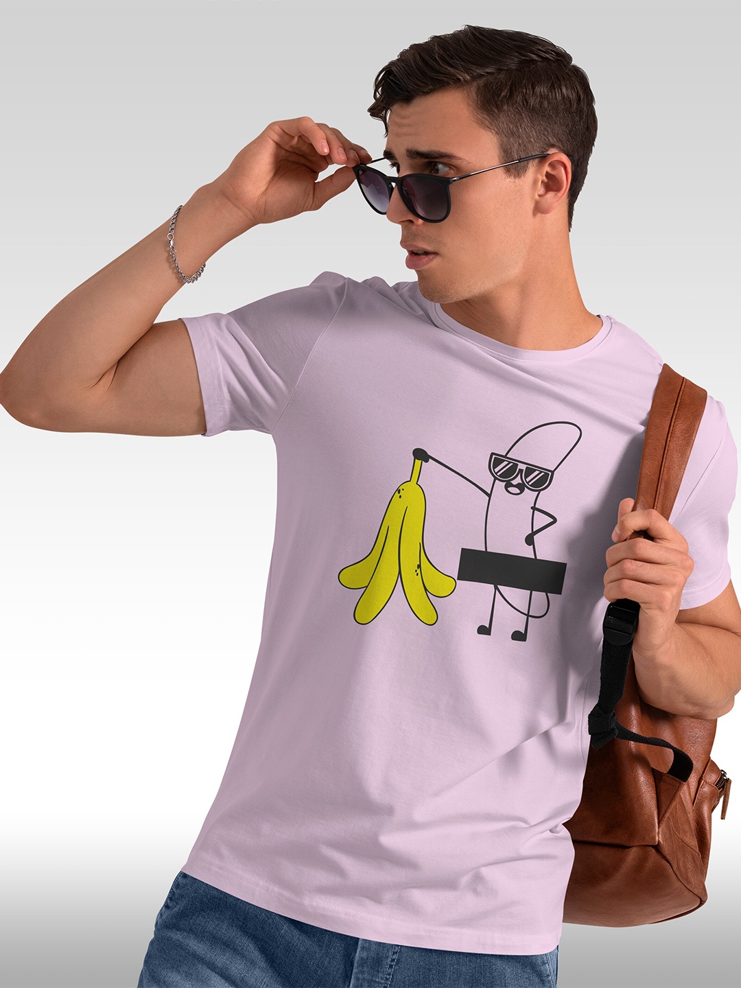 

BAESD Men Printed Pockets T-shirt, Purple