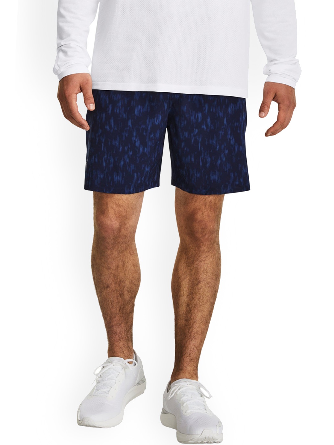 

UNDER ARMOUR UA Launch Elite Men Printed Loose-Fit Sports Shorts, Blue