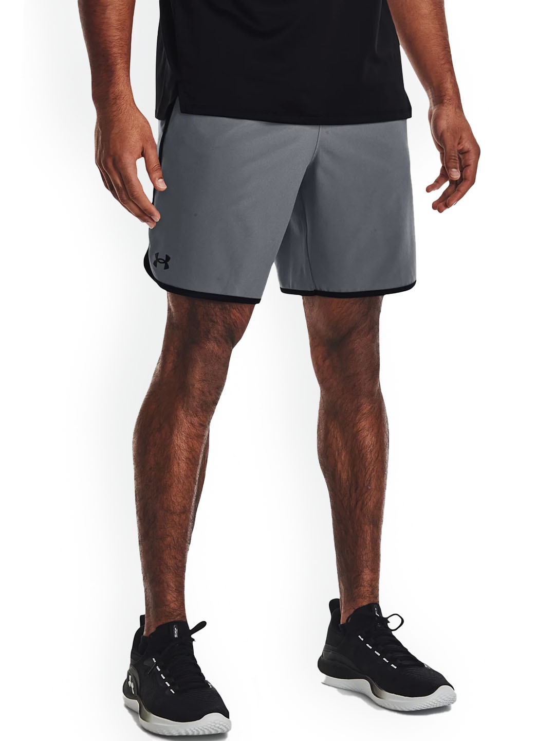 

UNDER ARMOUR UA HIIT Men Woven 8in Loose-Fit Sports Shorts, Grey
