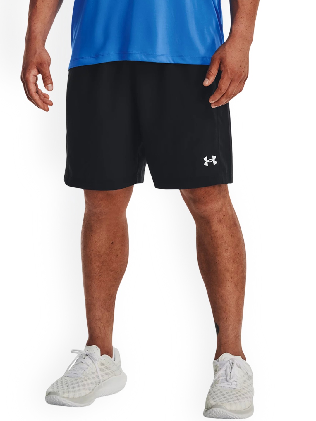 

UNDER ARMOUR UA Woven Men Halfback Wordmark Loose-Fit Sports Shorts, Black