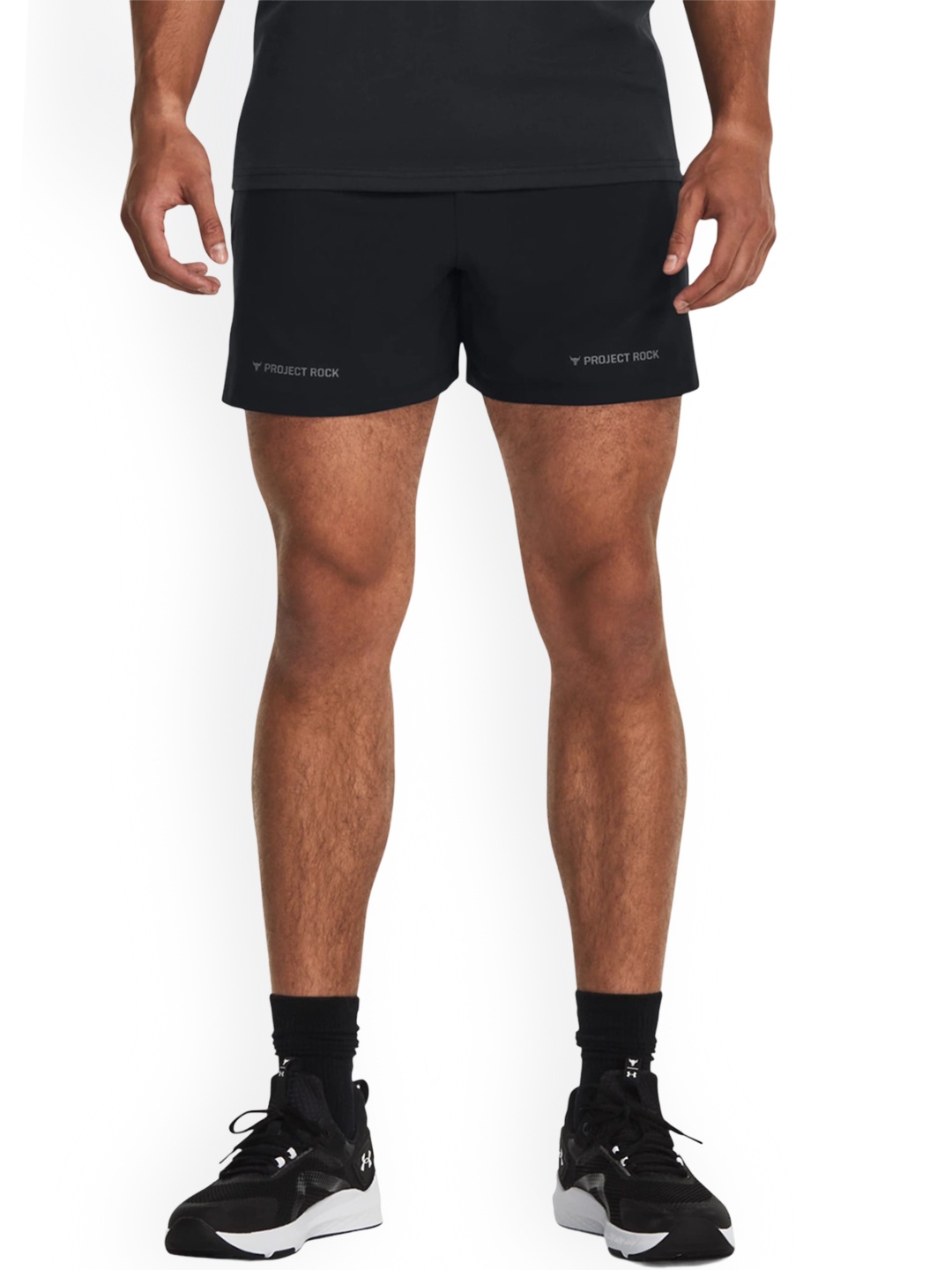 

UNDER ARMOUR UA Project Rock Men 5" Woven Loose-Fit Shorts, Black