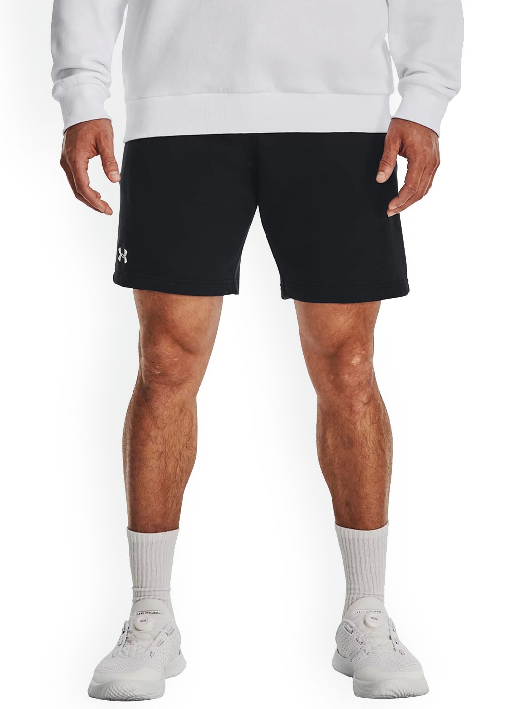 

UNDER ARMOUR UA Rival Men Loose-Fit Fleece Shorts, Black
