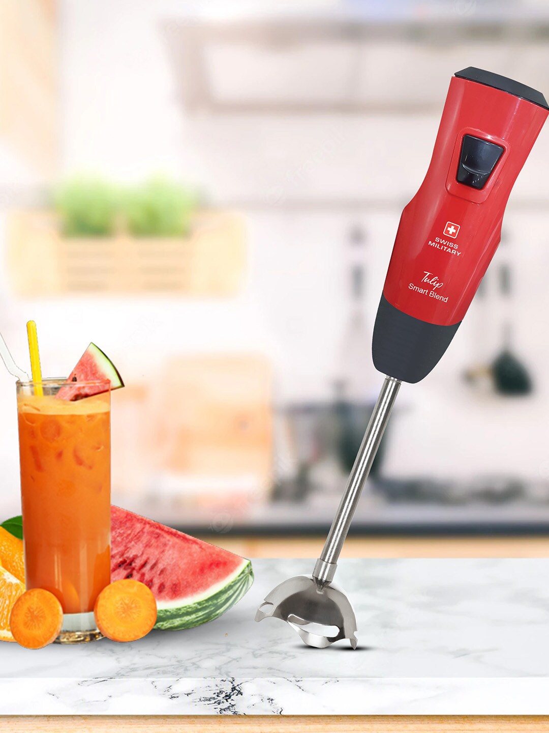 

SWISS MILITARY Tulip Red & Black 180 W Electrical Hand Blender