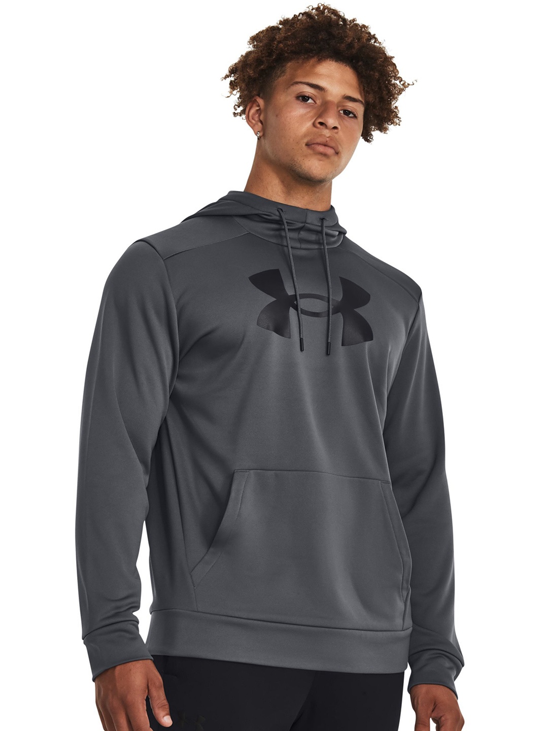 

UNDER ARMOUR Armour Logo-Printed Hooded Pullover, Grey