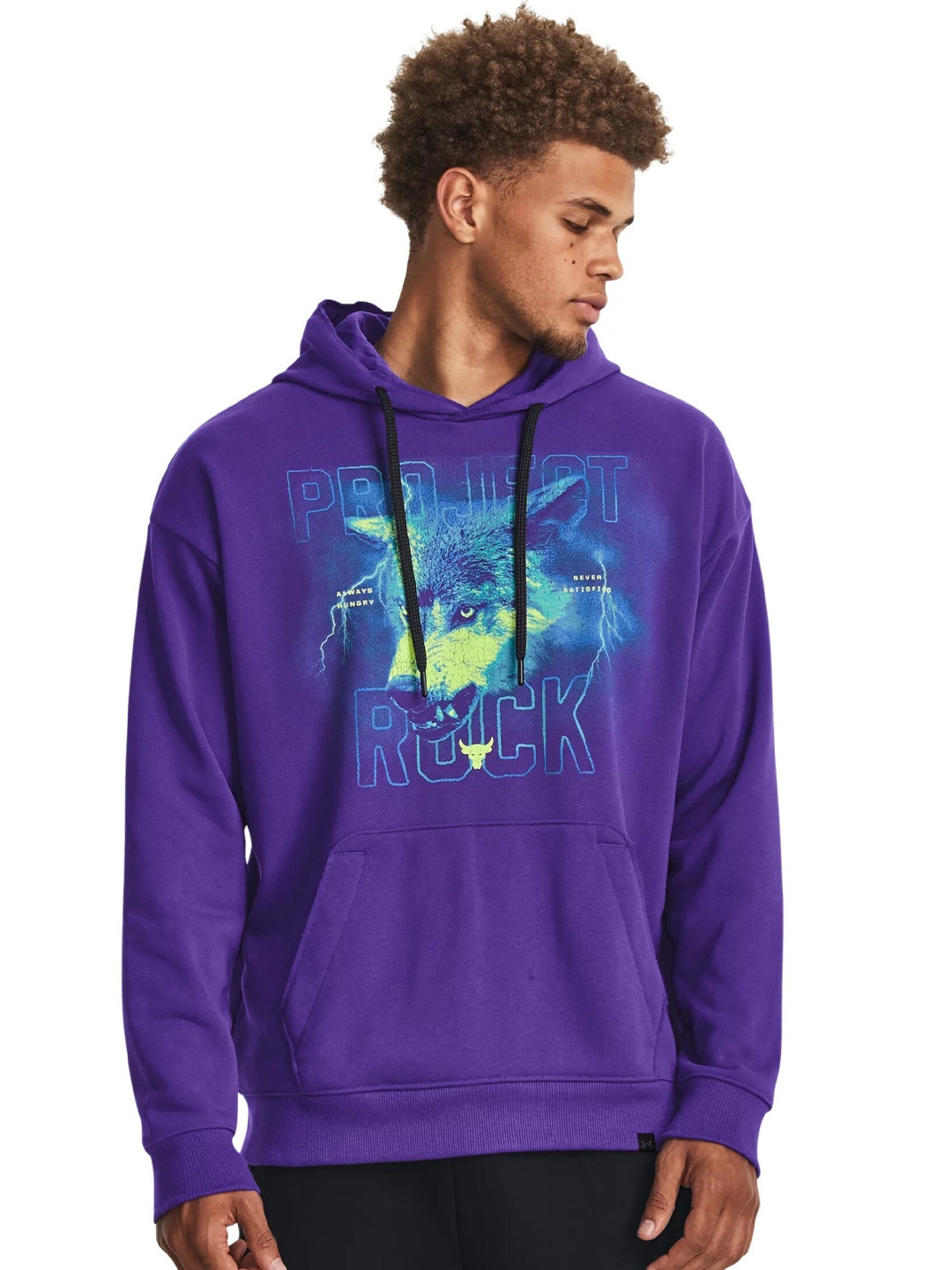 

UNDER ARMOUR Project Rock Heavyweight Terry Sweatshirt, Purple