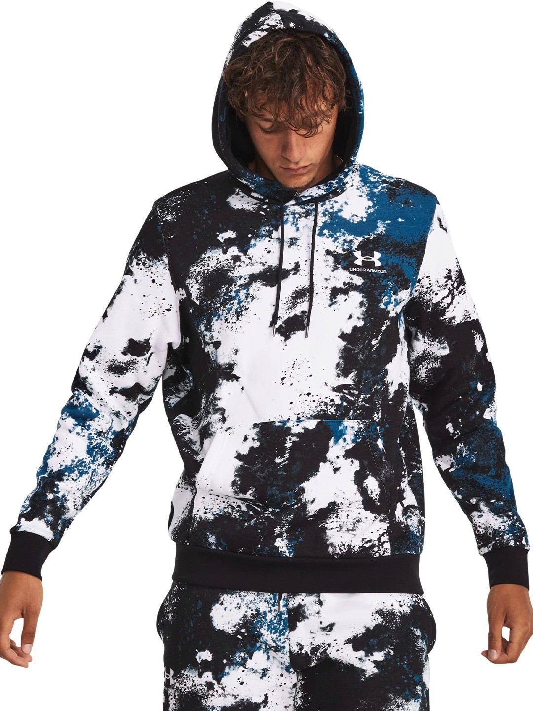 

UNDER ARMOUR Essential Fleece Paint Pullover, White