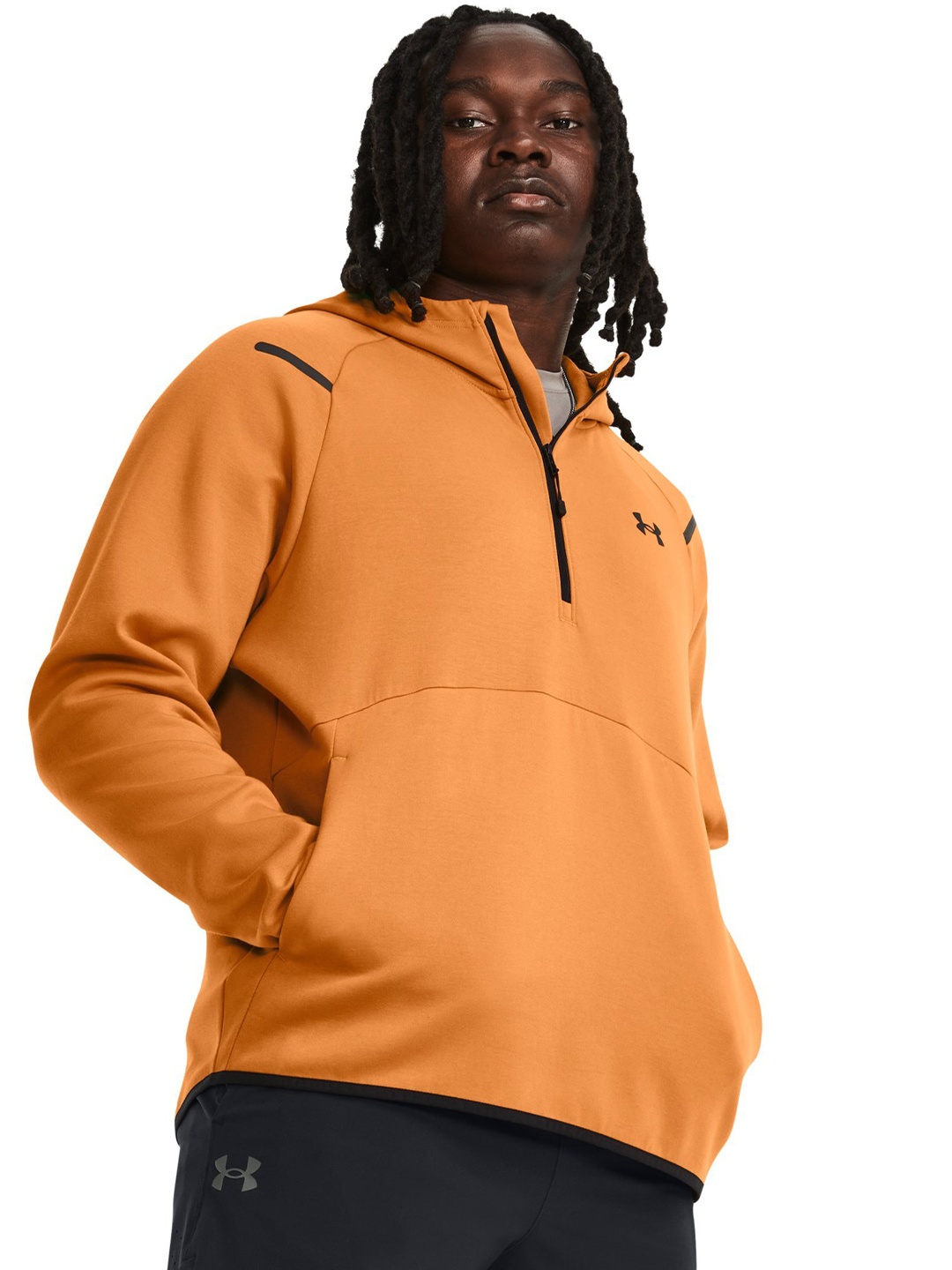 

UNDER ARMOUR Unstoppable Logo-Printed Hooded Pullover, Orange