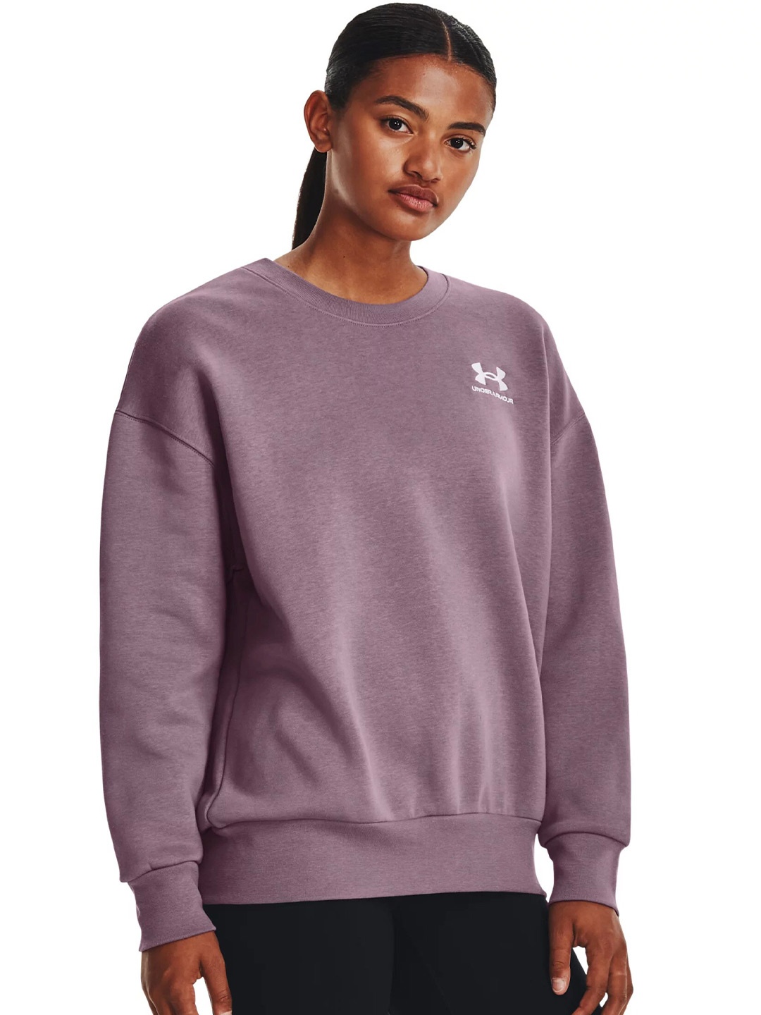 

UNDER ARMOUR Essential Oversized Pullover, Purple