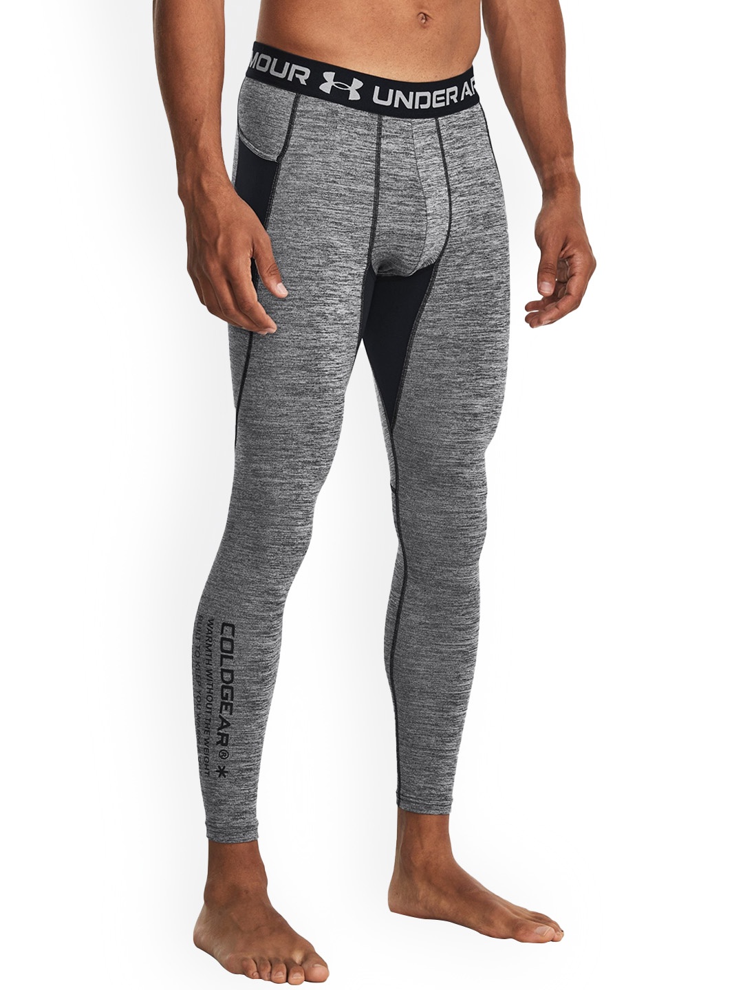 

UNDER ARMOUR UA ColdGear Men Patterned Ankle-Length Tights, Grey