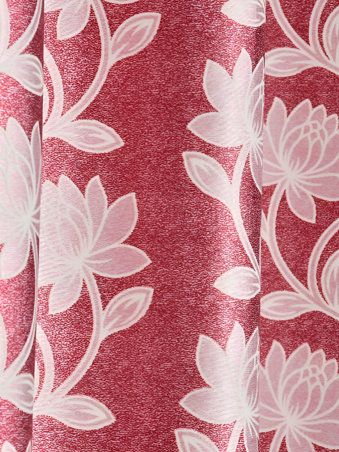 

Galaxy Home Decor Maroon Floral Room Darkening Long Door Curtain