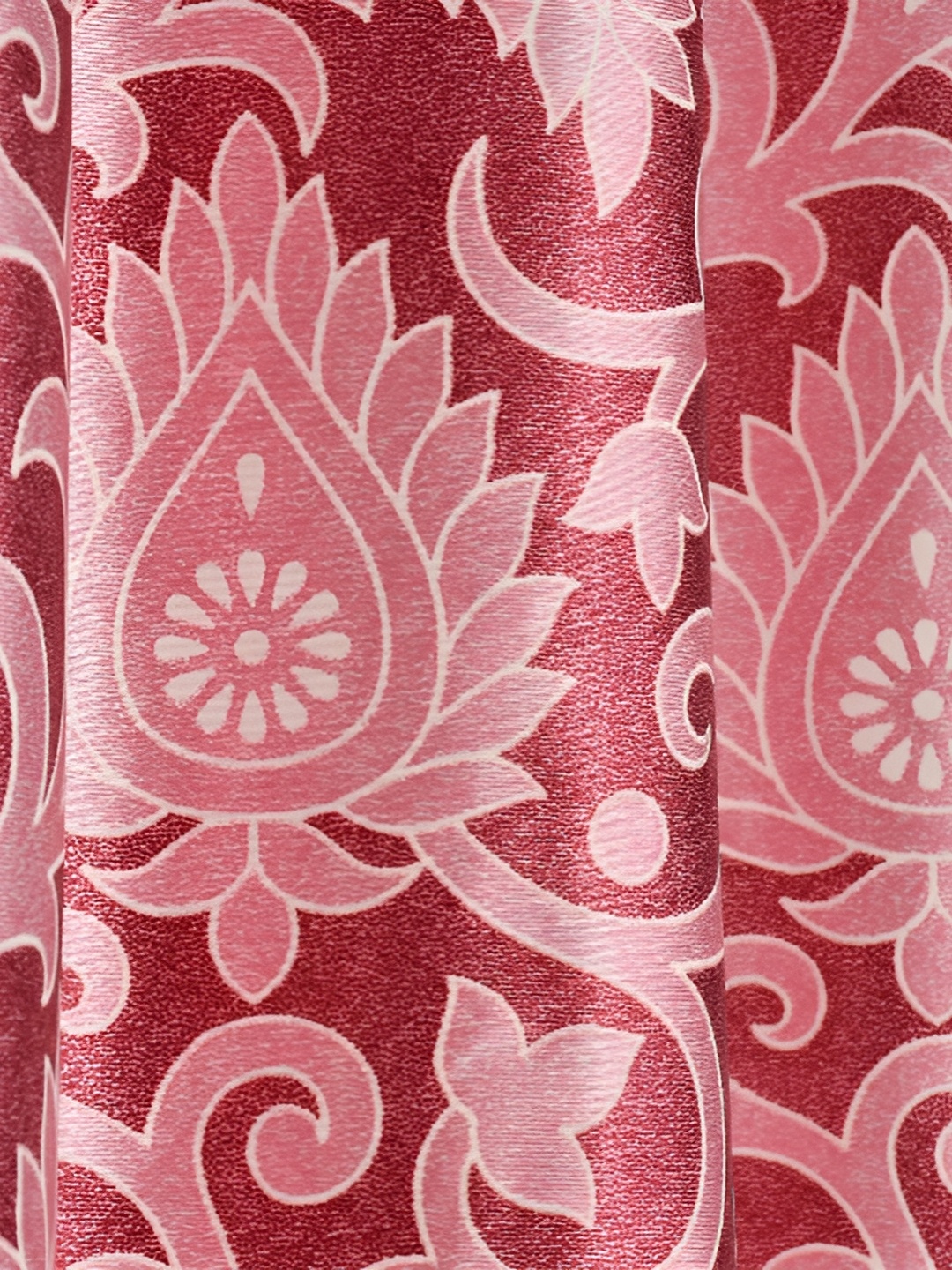 

Galaxy Home Decor Maroon Set of 3 Floral Room Darkening Door Curtain