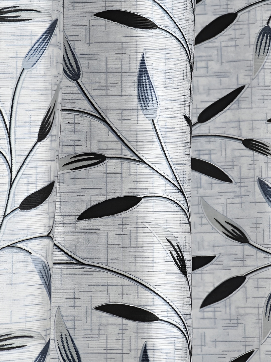 

Galaxy Home Decor Grey Floral Room Darkening Long Door Curtain