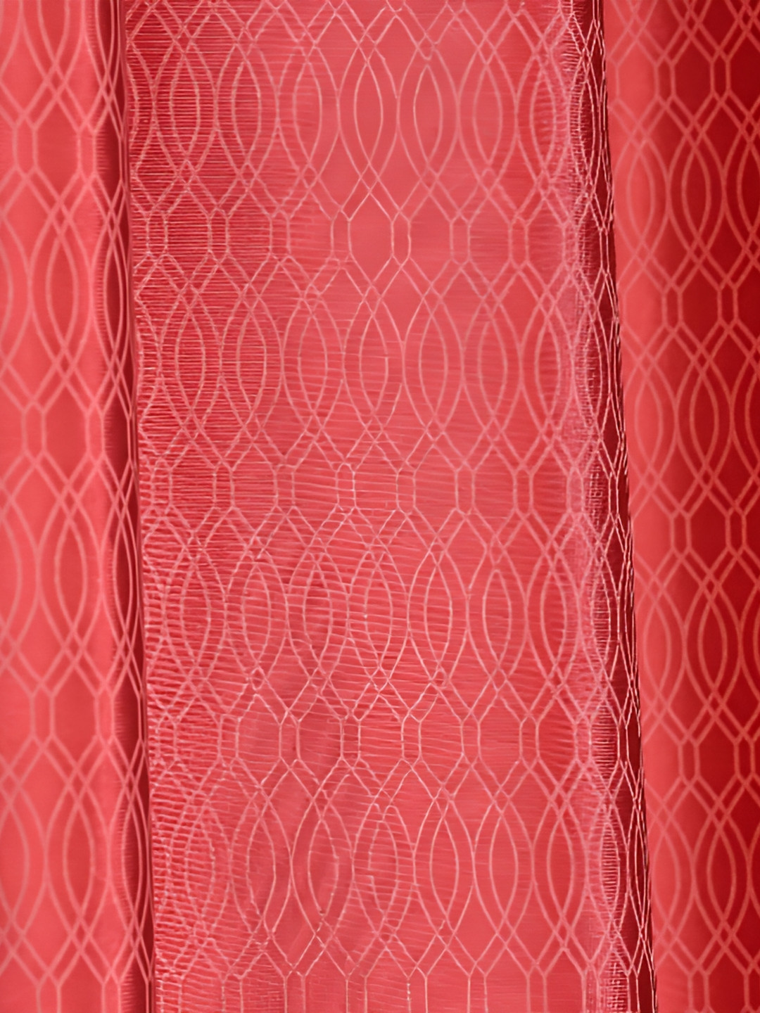 

Galaxy Home Decor Red Floral Room Darkening Long Door Curtain