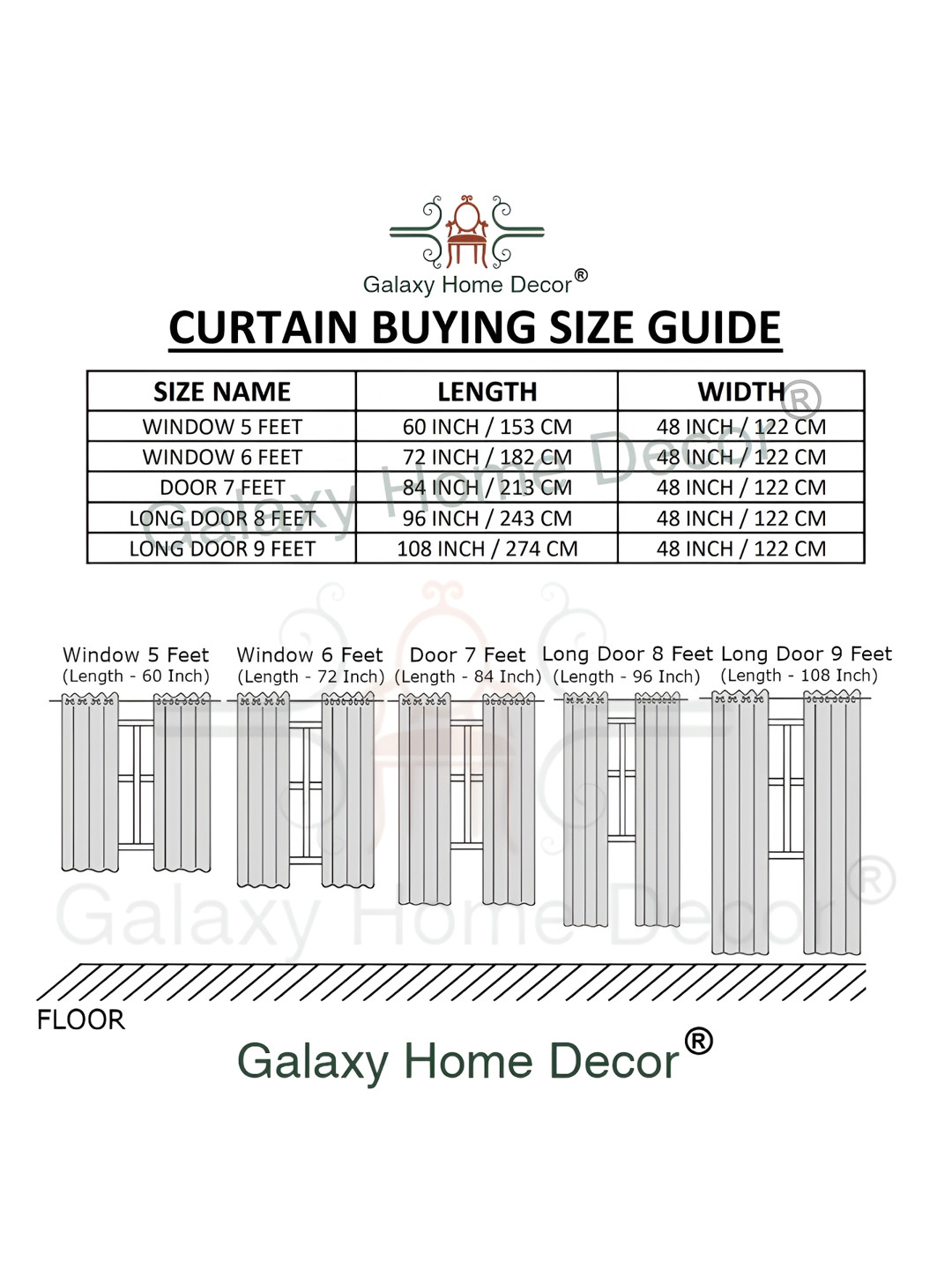 

Galaxy Home Decor Brown Set of 2 Floral Room Darkening Door Curtain