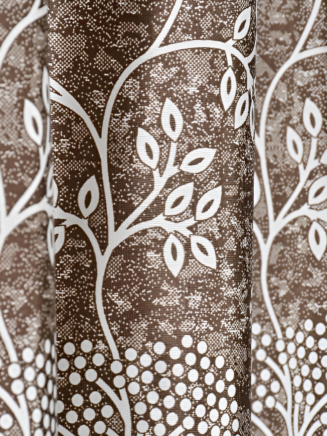 

Galaxy Home Decor Brown Set of 2 Floral Room Darkening Window Curtain