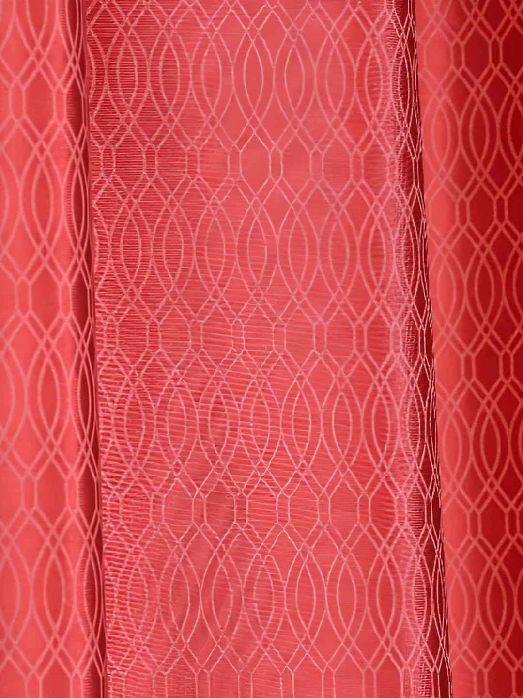 

Galaxy Home Decor Red Set of 3 Floral Room Darkening Window Curtain