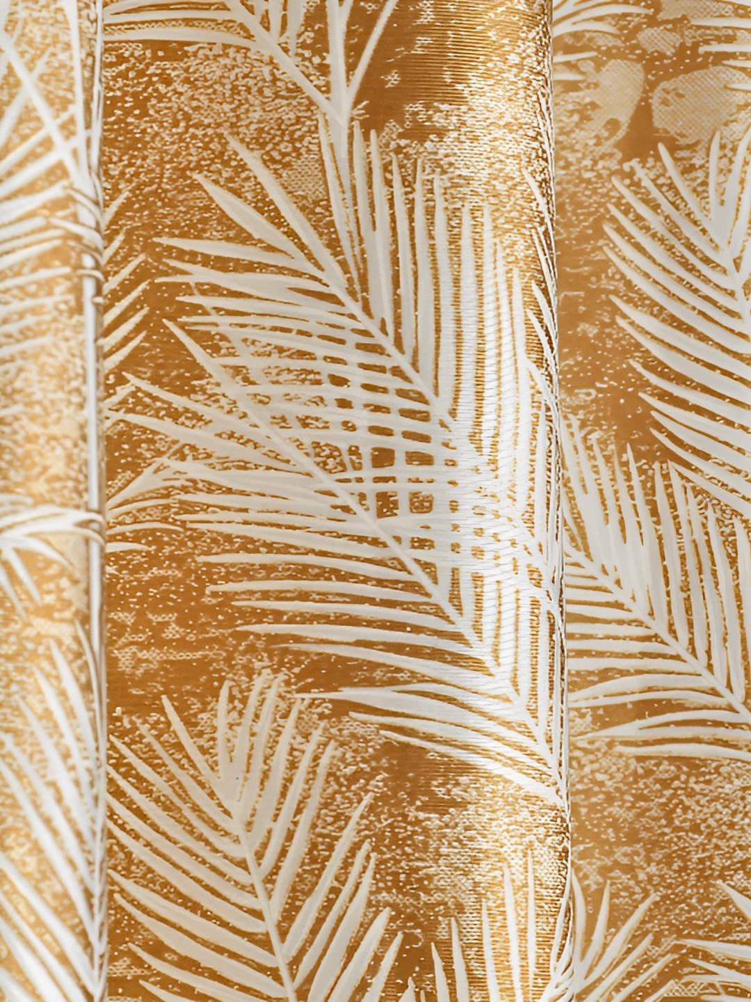 

Galaxy Home Decor Gold-Toned Set of 2 Floral Room Darkening Window Curtain