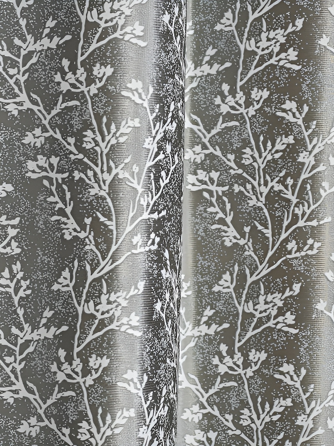 

Galaxy Home Decor Grey Set of 2 Floral Room Darkening Long Door Curtain