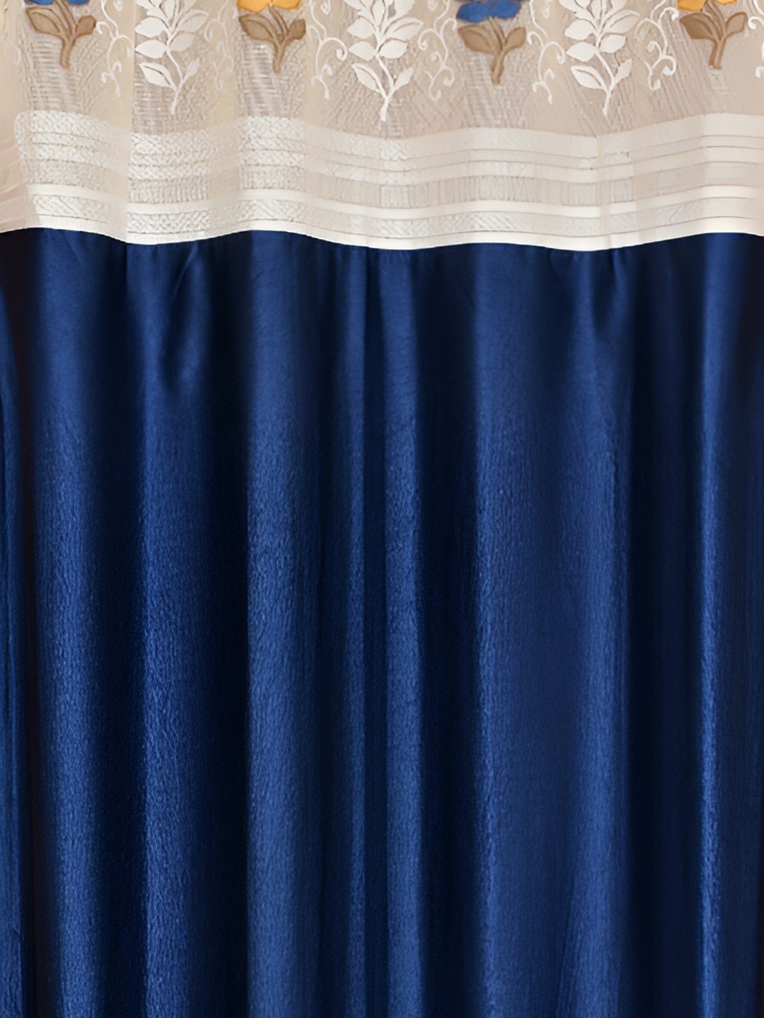 

Galaxy Home Decor Blue Floral Room Darkening Door Curtain