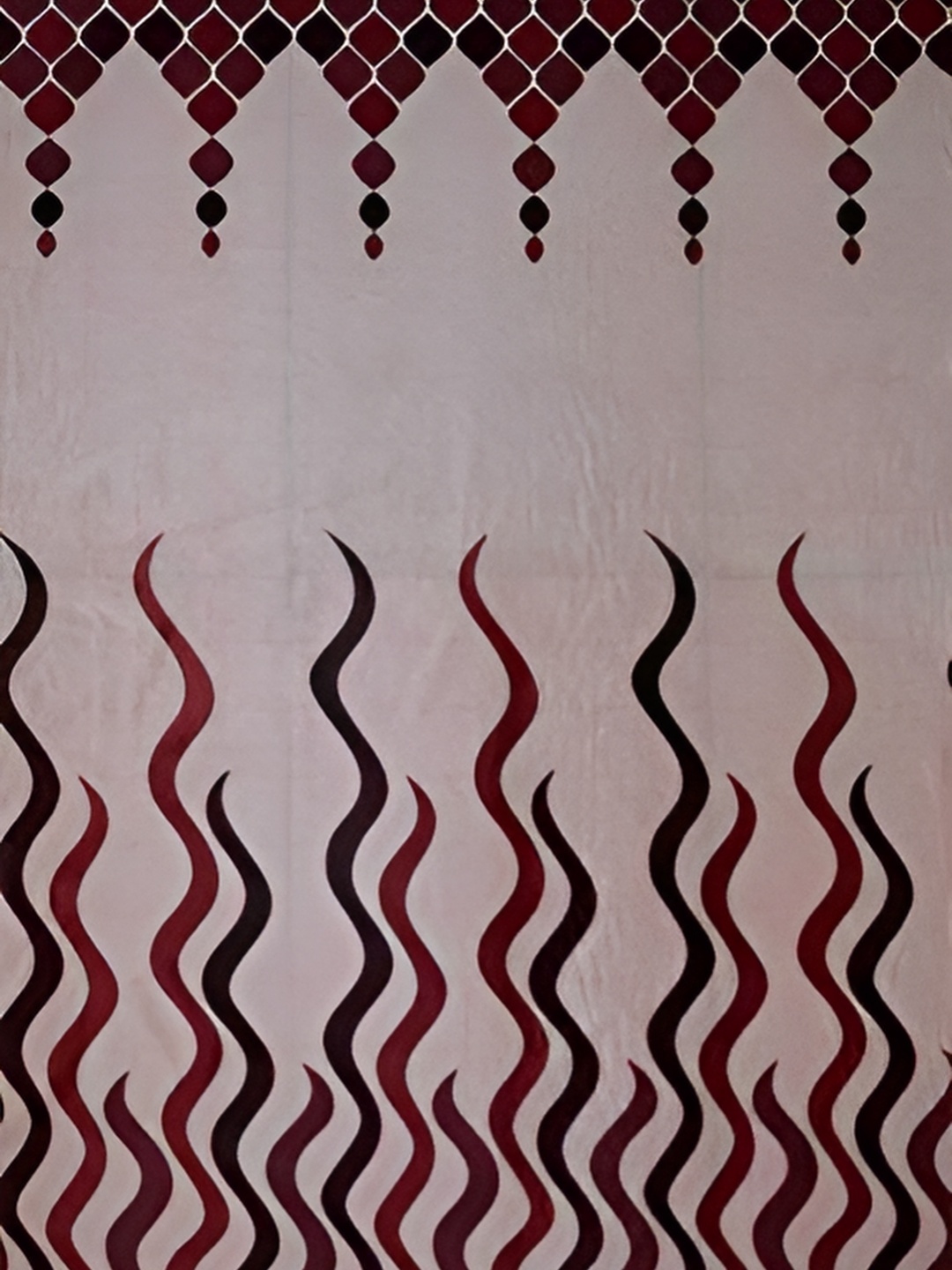 

Galaxy Home Decor Maroon Set of 2 Floral Room Darkening Window Curtain