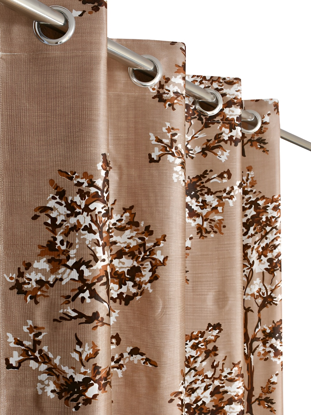 

Galaxy Home Decor Brown Floral Room Darkening Long Door Curtain