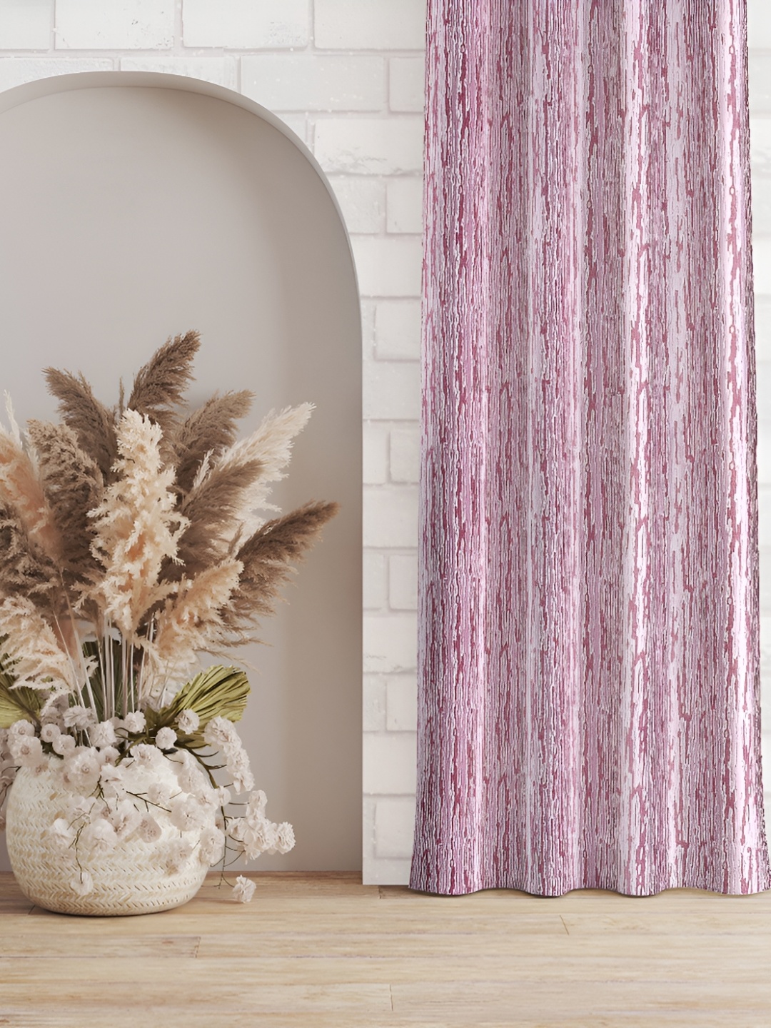 

Galaxy Home Decor Burgundy Set of 2 Floral Room Darkening Window Curtain