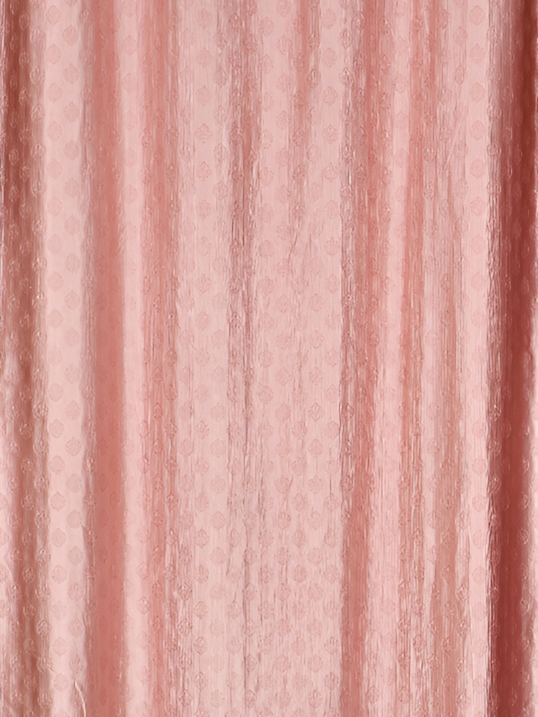 

Galaxy Home Decor Peach-Coloured Set of 2 Floral Room Darkening Long Door Curtain