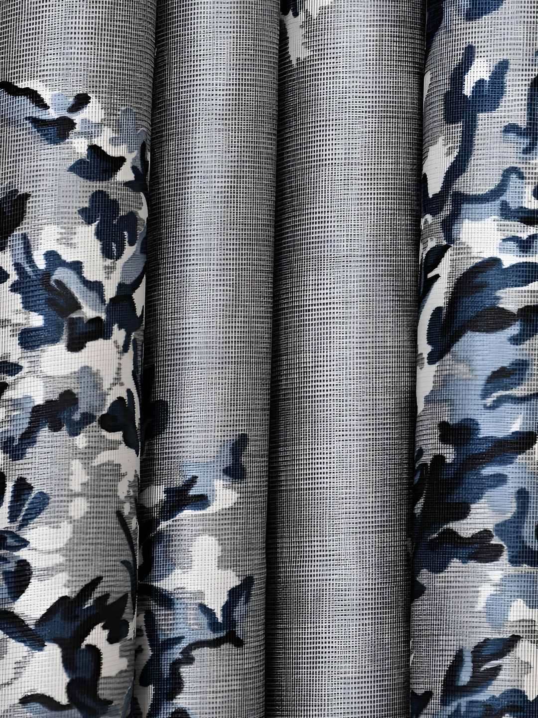 

Galaxy Home Decor Grey Set of 2 Floral Room Darkening Door Curtain