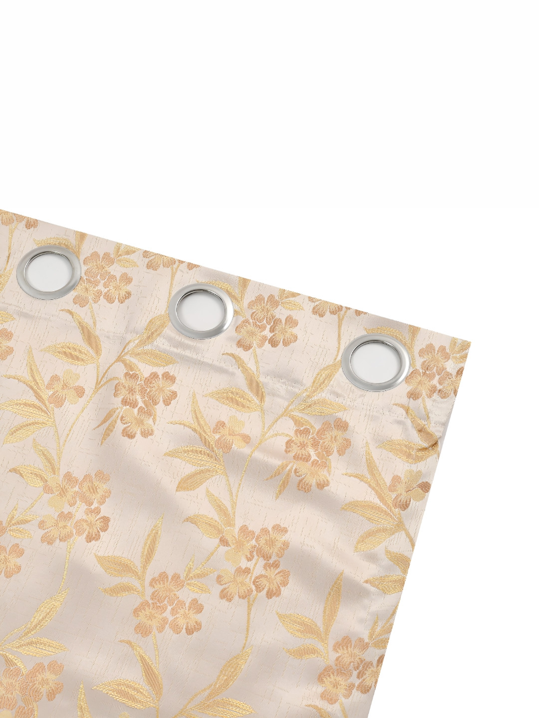 

Galaxy Home Decor Beige Set of 3 Floral Room Darkening Long Door Curtain