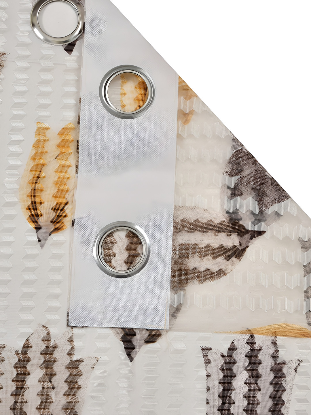 

Galaxy Home Decor Brown Set of 2 Floral Room Darkening Long Door Curtain