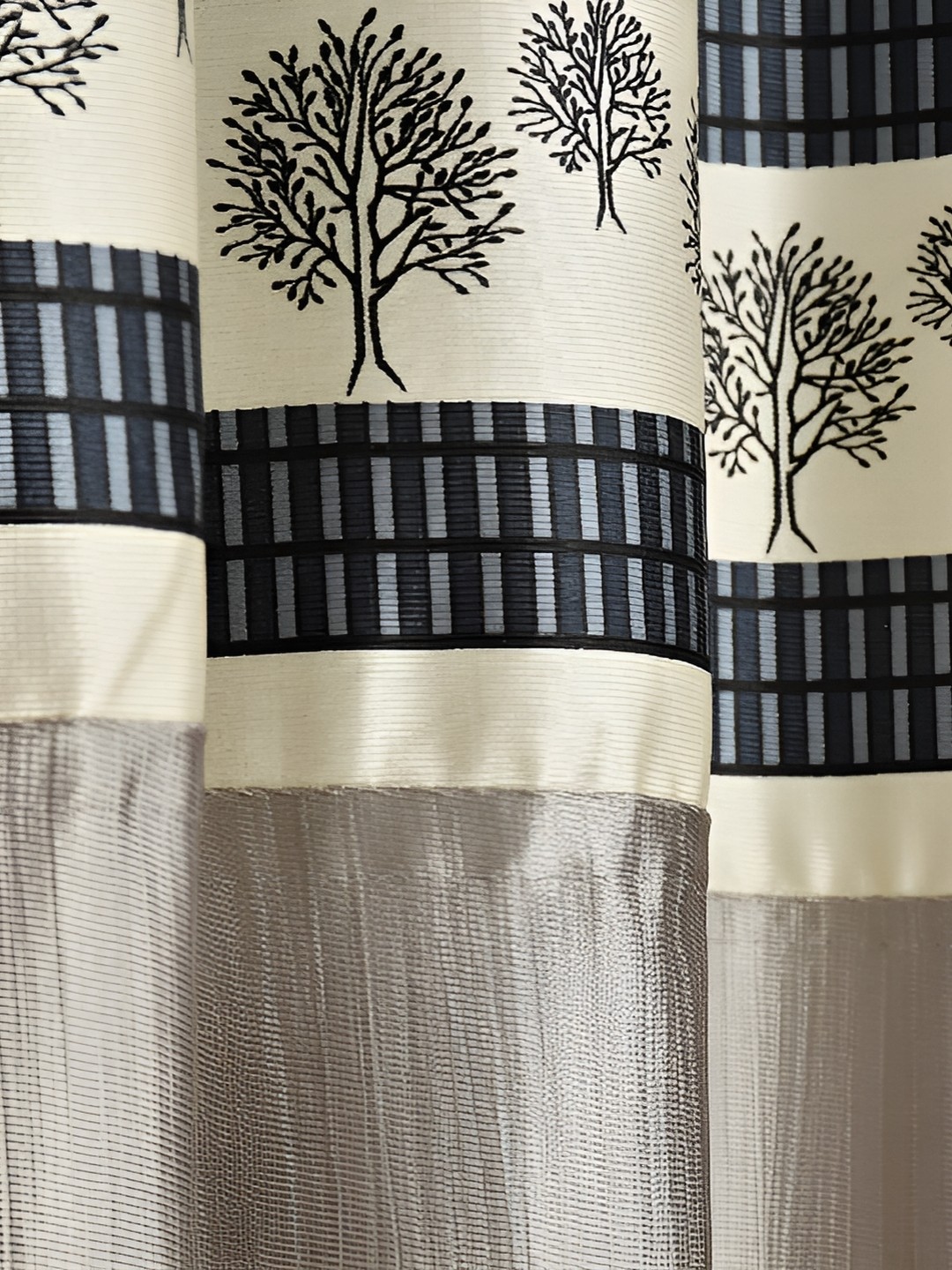 

Galaxy Home Decor Grey Floral Room Darkening Window Curtain