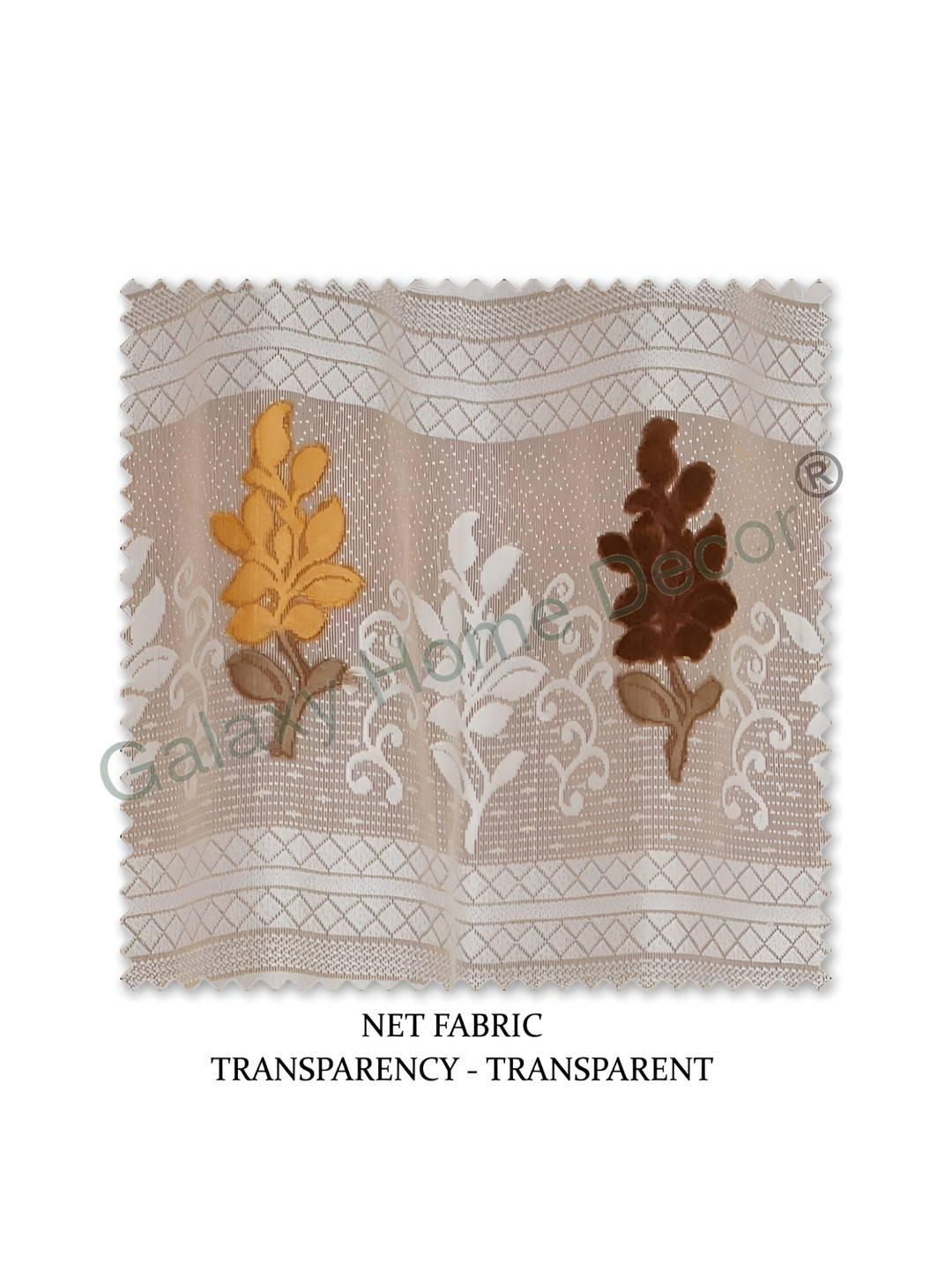 

Galaxy Home Decor Yellow Set of 3 Floral Room Darkening Window Curtain