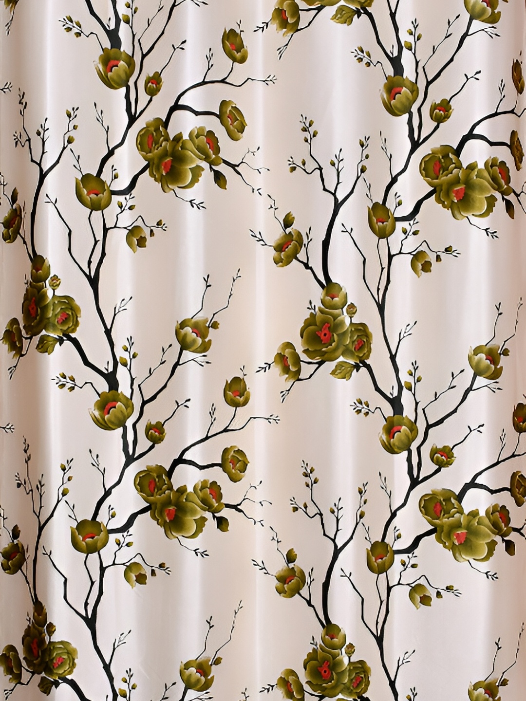 

Galaxy Home Decor Green Set of 4 Floral Room Darkening Window Curtain