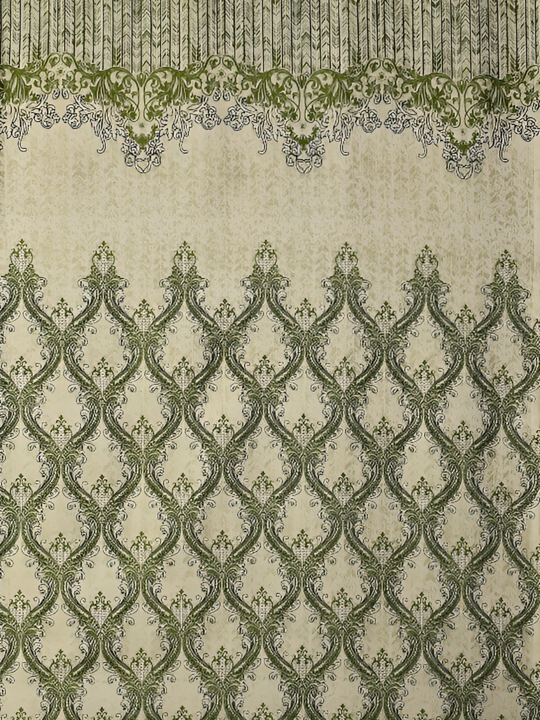 

Galaxy Home Decor Green Set of 3 Floral Room Darkening Door Curtain