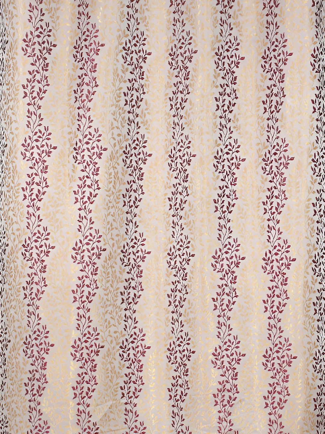 

Galaxy Home Decor Burgundy Set of 2 Floral Room Darkening Window Curtain