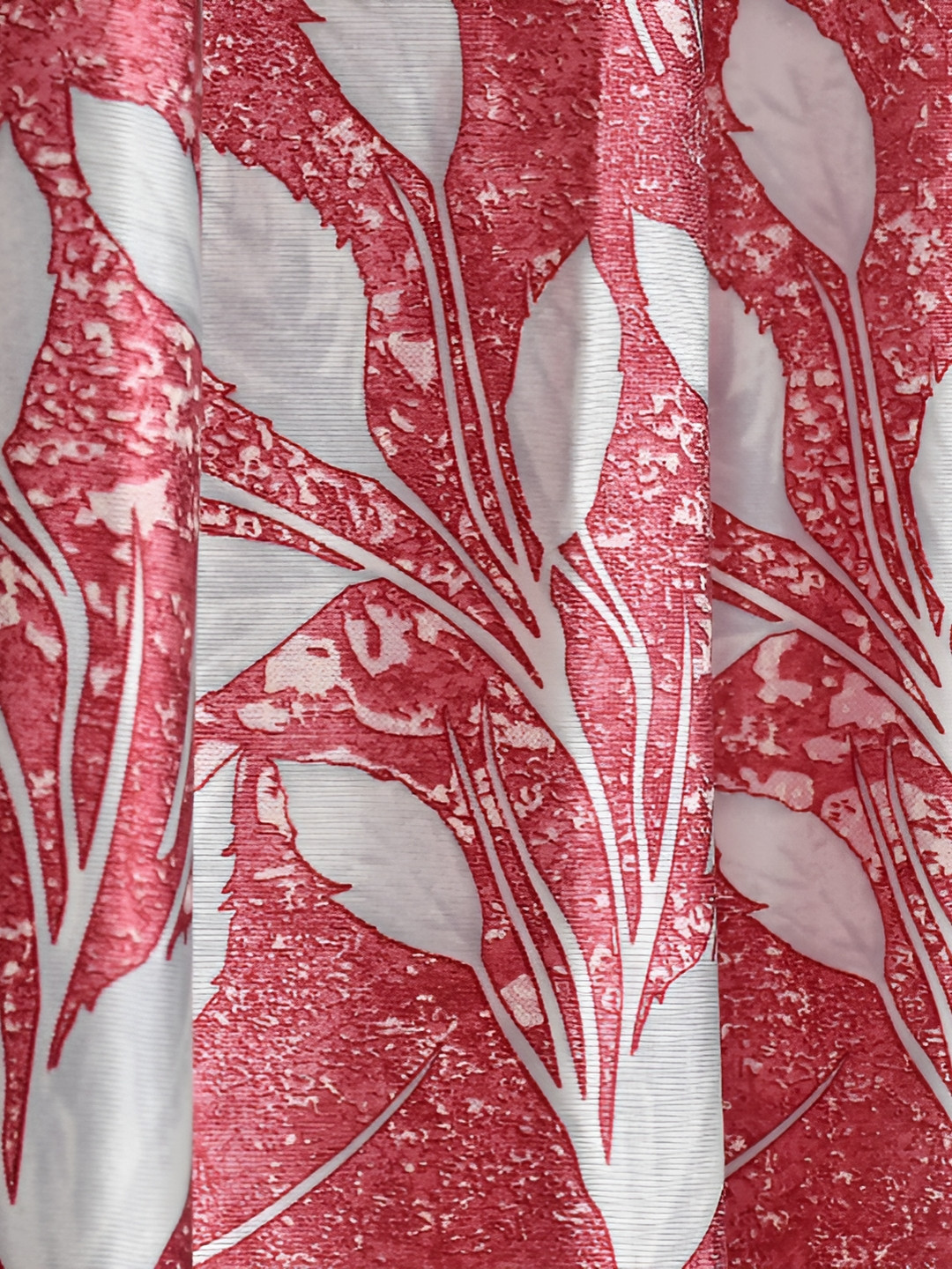 

Galaxy Home Decor Maroon Floral Room Darkening Window Curtain
