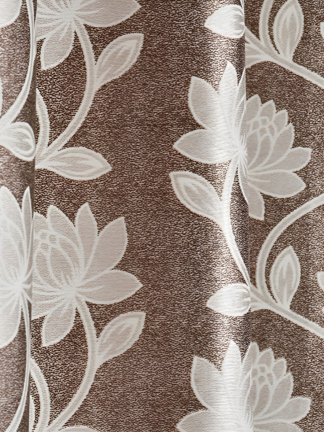 

Galaxy Home Decor Brown Set of 3 Floral Room Darkening Window Curtain