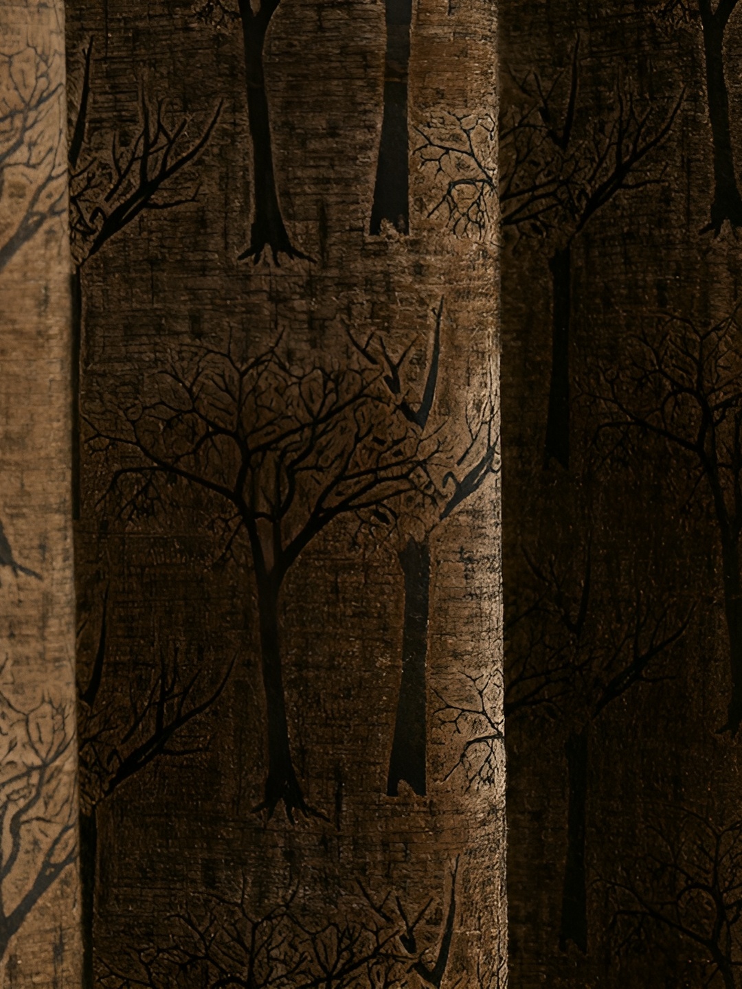 

Galaxy Home Decor Coffee Brown Floral Room Darkening Door Curtain