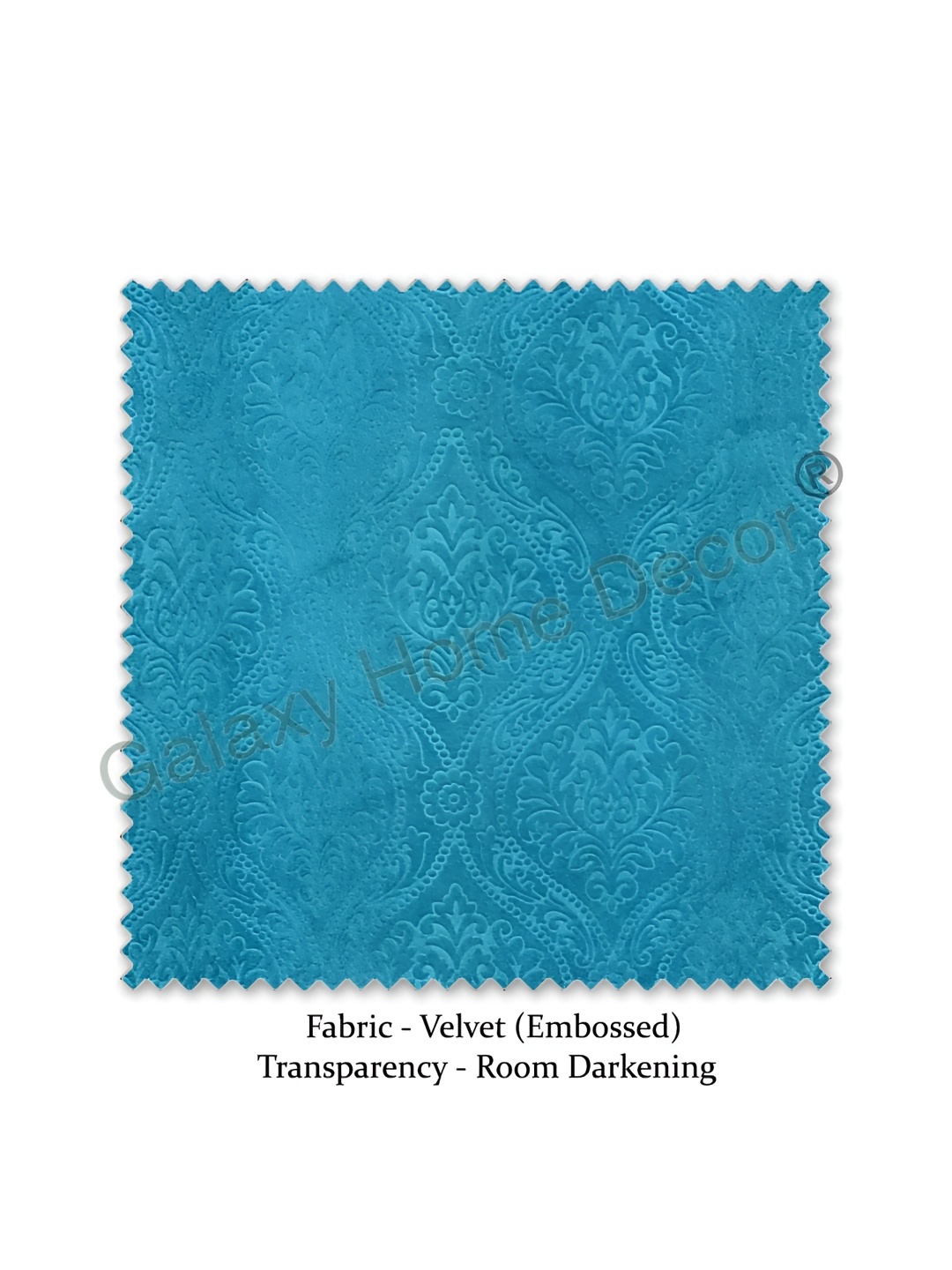 

Galaxy Home Decor Turquoise Blue Set of 2 Floral Room Darkening Long Door Curtain
