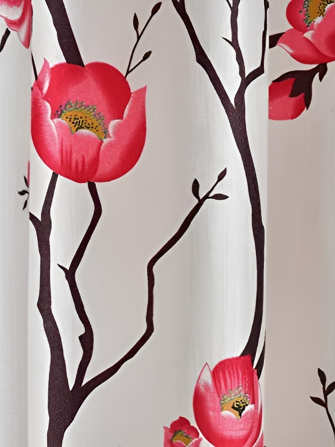 

Galaxy Home Decor Pink Set of 2 Floral Room Darkening Door Curtain