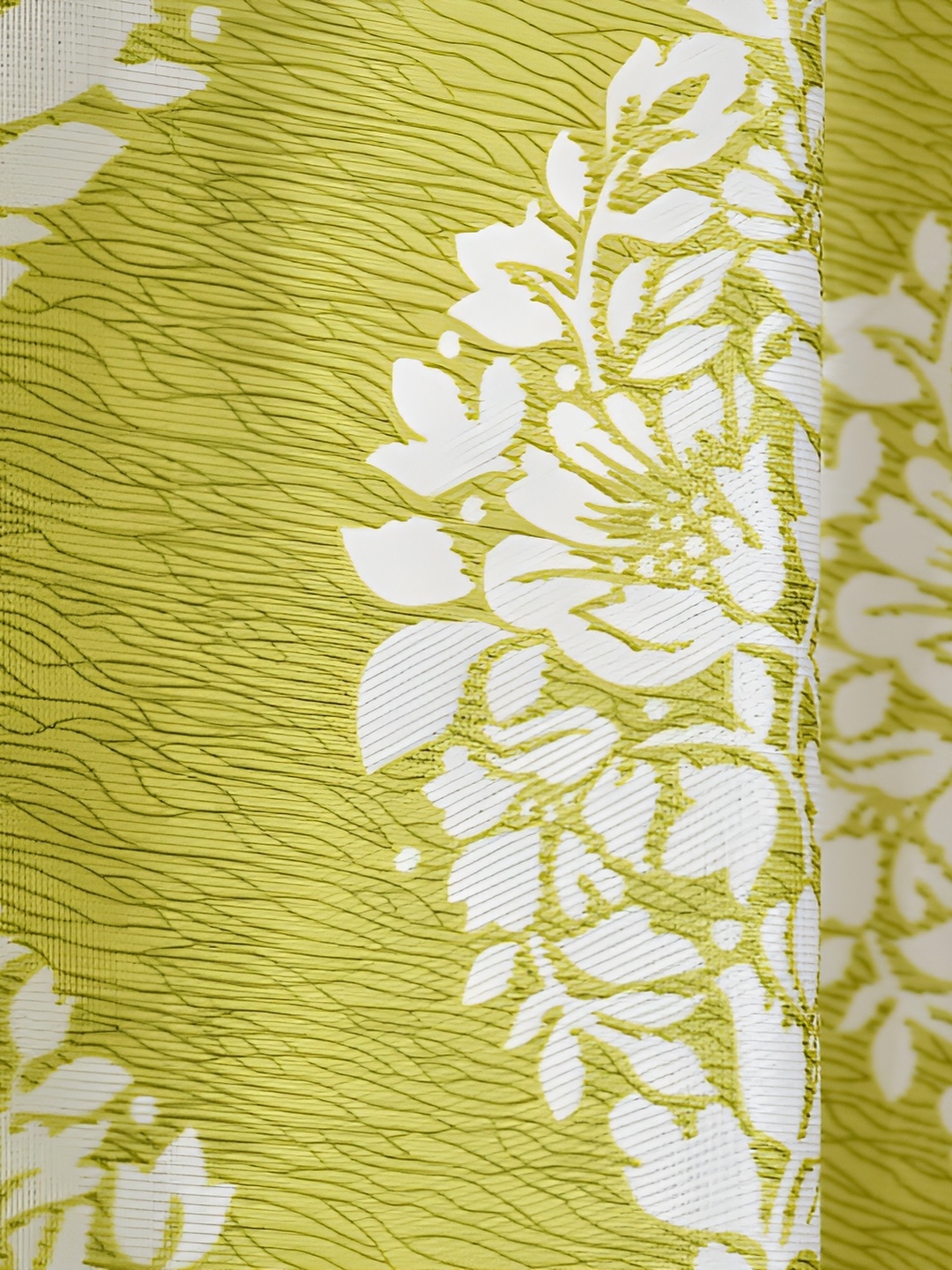 

Galaxy Home Decor Green Floral Room Darkening Long Door Curtain