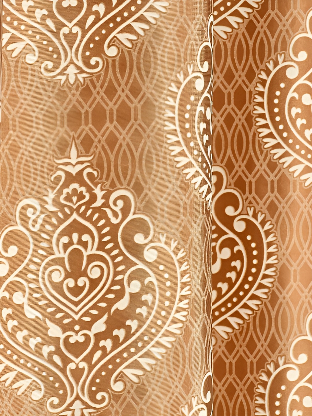

Galaxy Home Decor Gold-Toned Set of 3 Floral Room Darkening Window Curtain