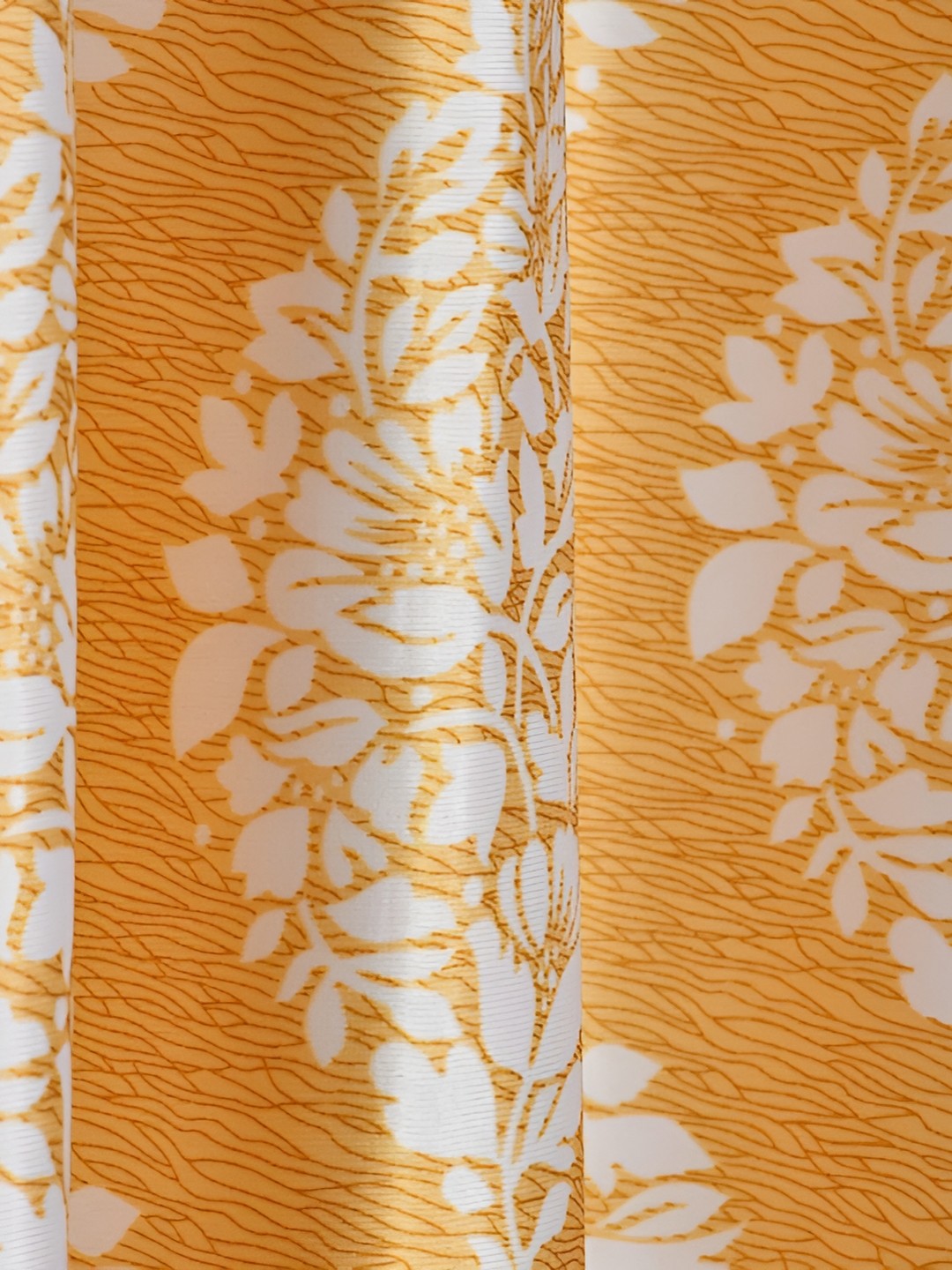 

Galaxy Home Decor Gold-Toned Set of 2 Floral Room Darkening Window Curtain