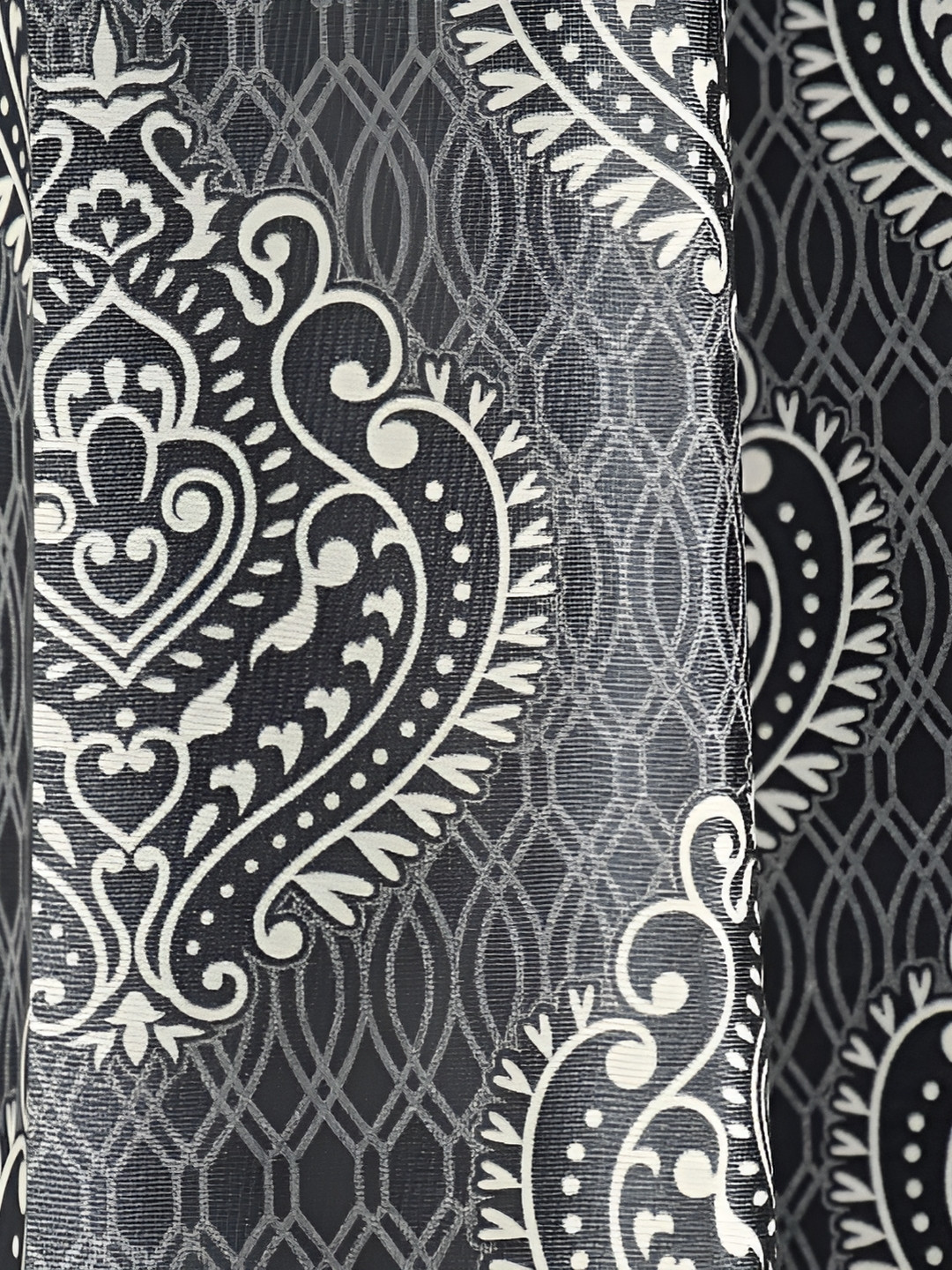 

Galaxy Home Decor Grey Set of 2 Floral Room Darkening Window Curtain