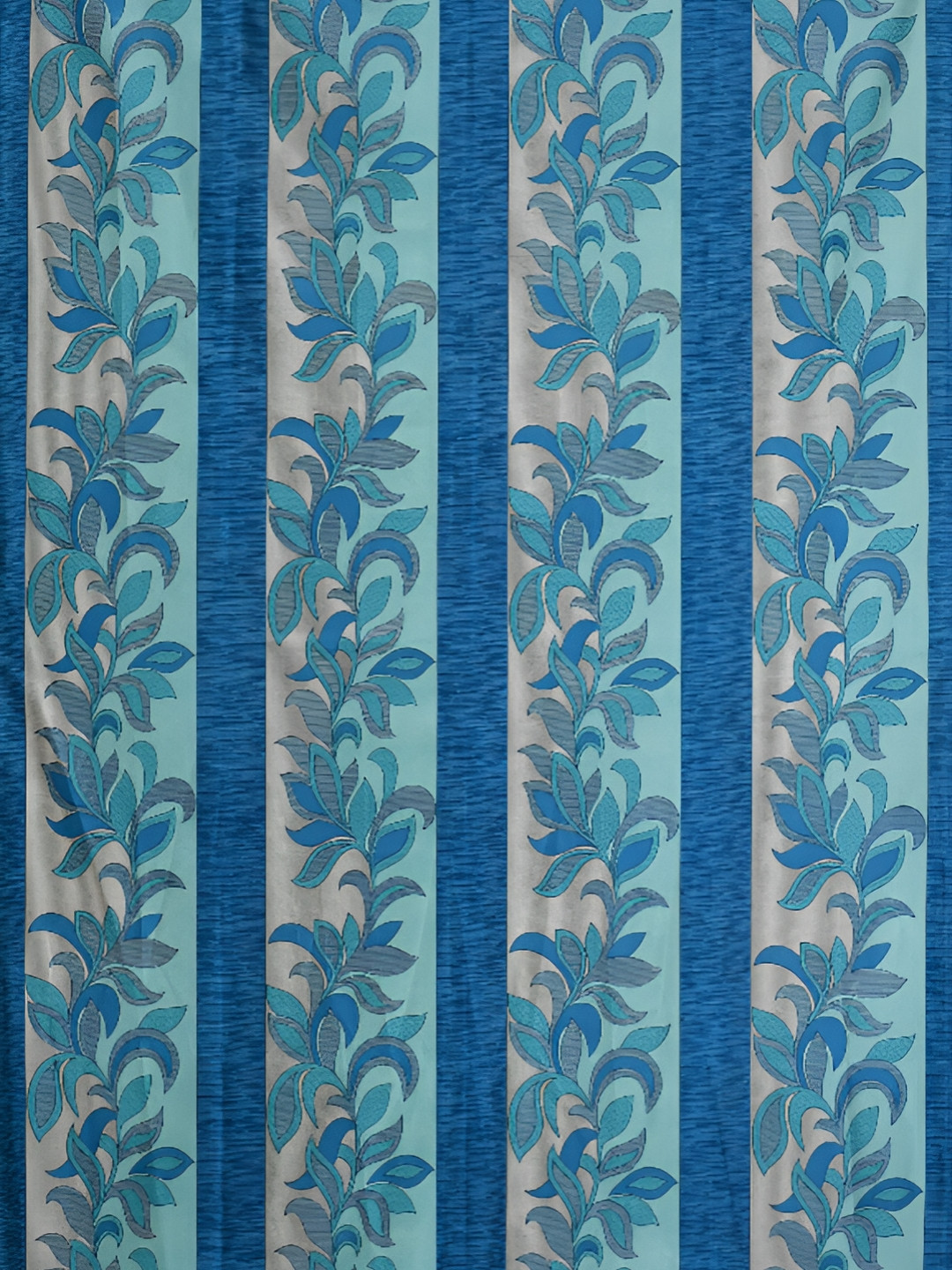 

Galaxy Home Decor Blue & Turquoise Blue Set of 3 Floral Room Darkening Long Door Curtain