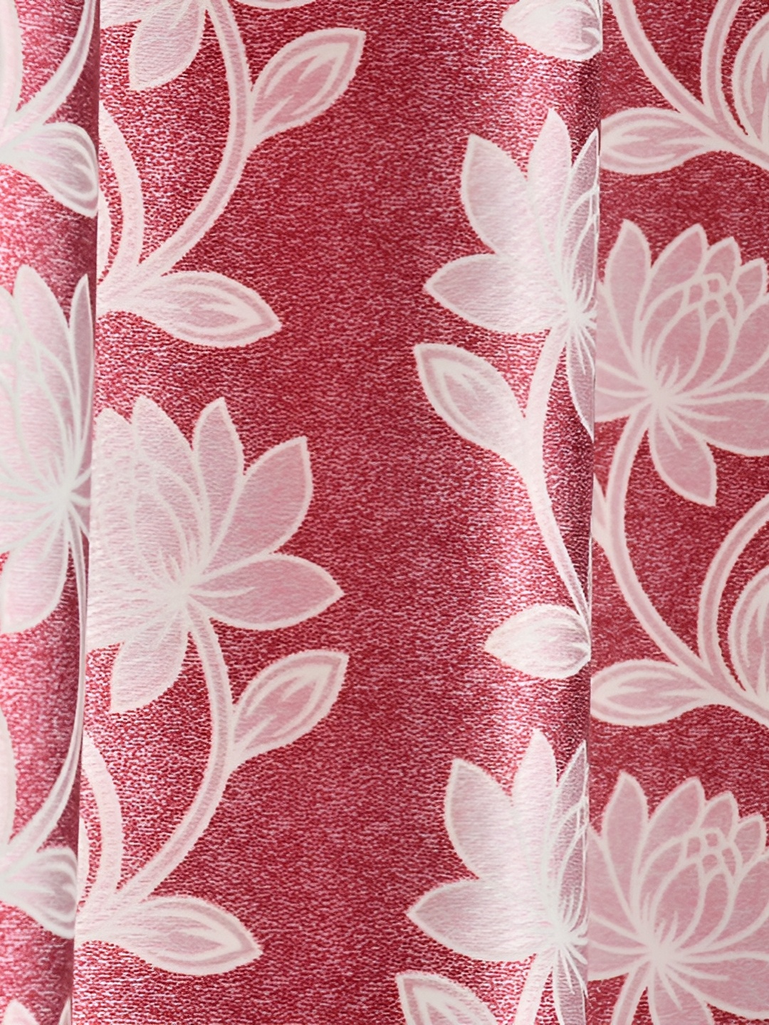 

Galaxy Home Decor Maroon Set of 2 Floral Room Darkening Long Door Curtain