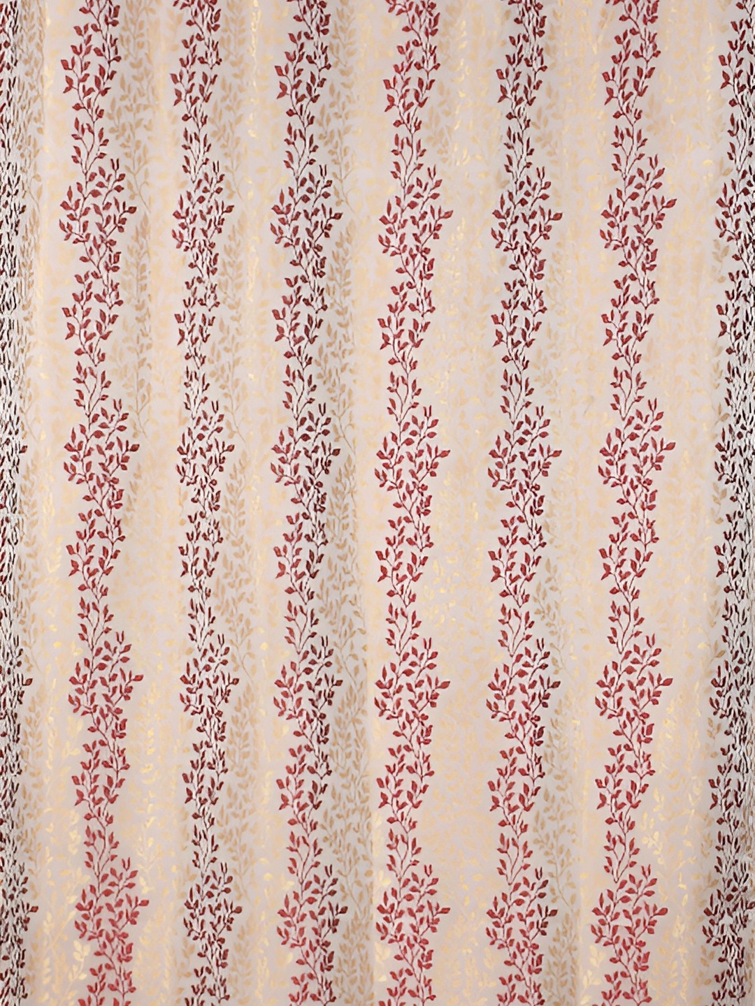 

Galaxy Home Decor Maroon Set of 2 Floral Room Darkening Long Door Curtain