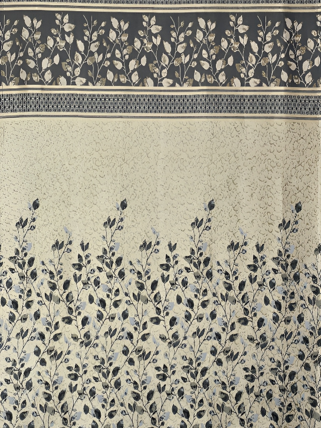 

Galaxy Home Decor Grey Set of 3 Floral Room Darkening Long Door Curtain