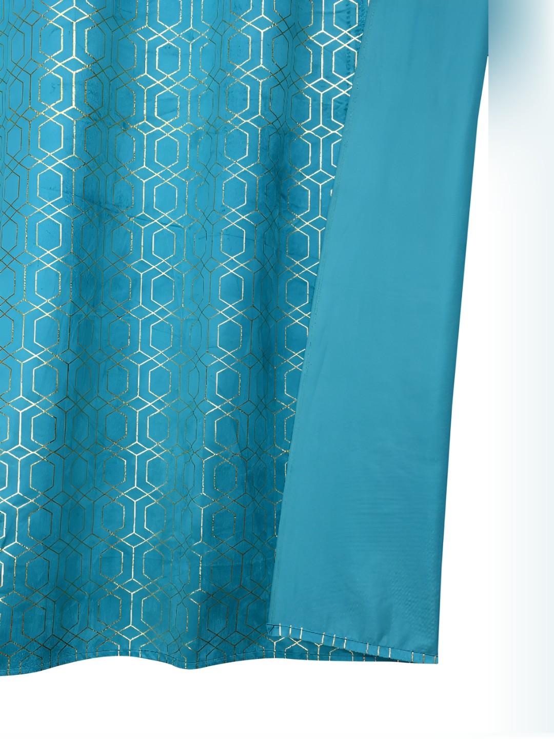 

Galaxy Home Decor Turquoise Blue Set of 2 Floral Room Darkening Window Curtain