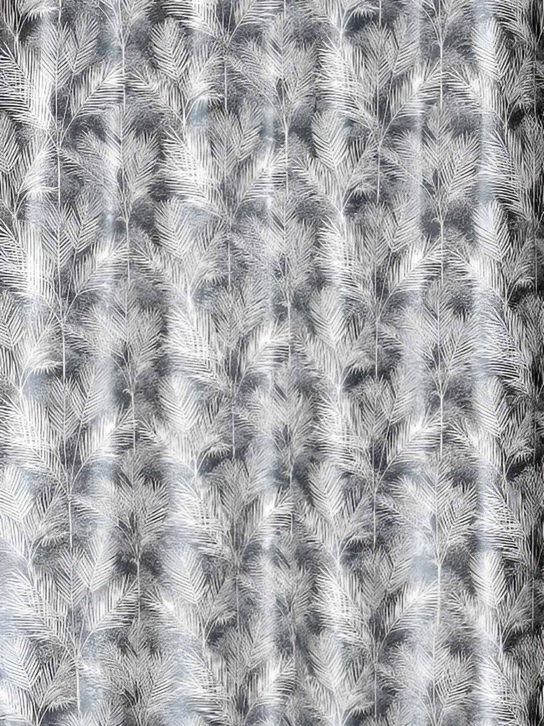 

Galaxy Home Decor Grey Set of 3 Floral Room Darkening Long Door Curtain